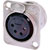 Neutrik - NC4FD-L-1 - Nickel Housing Female 4 Pole receptacle Connector|70088280 | ChuangWei Electronics