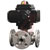 Dwyer Instruments - WE34-GTD03-T2-C - 3-Way Flanged SST Ball Valve 24 VAC Flow Path B 1-1/2