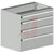 Sovella Inc - 60841304 - casters 2x7.87 1x3.93 grey Drawer unit 75/56|70701842 | ChuangWei Electronics