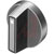 EAO - 52-928.0 - Black w/Black Bar Plastic Non-Illuminative Raised Short Rotation Knob Accessory|70030004 | ChuangWei Electronics